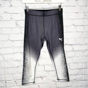Puma charcoal grey to white ombré cropped leggings